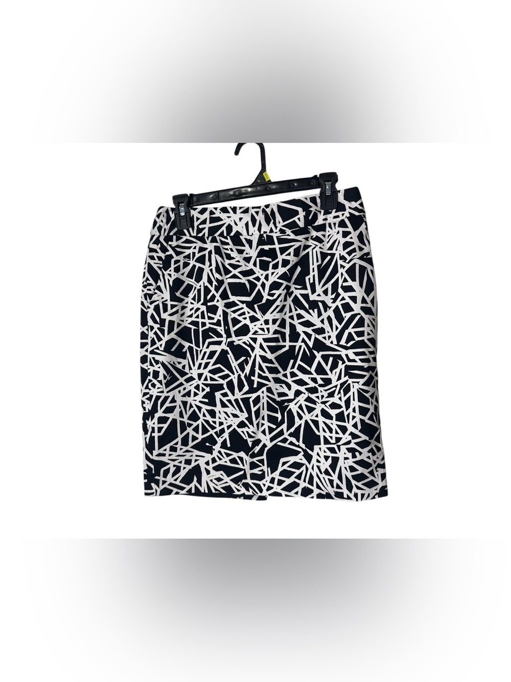 Calvin Klein Black and White Abstract Geometric Pencil Skirt - Picture 2 of 3